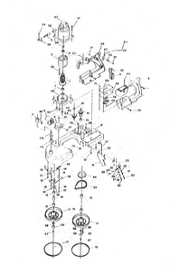 Fig-0 Diagram and Parts List for 7721 Type-1 Porter Cable Sander Grinder